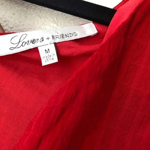 Lovers and Friends Kelsea Red One Shoulder Mini Dress - Picture 5 of 6